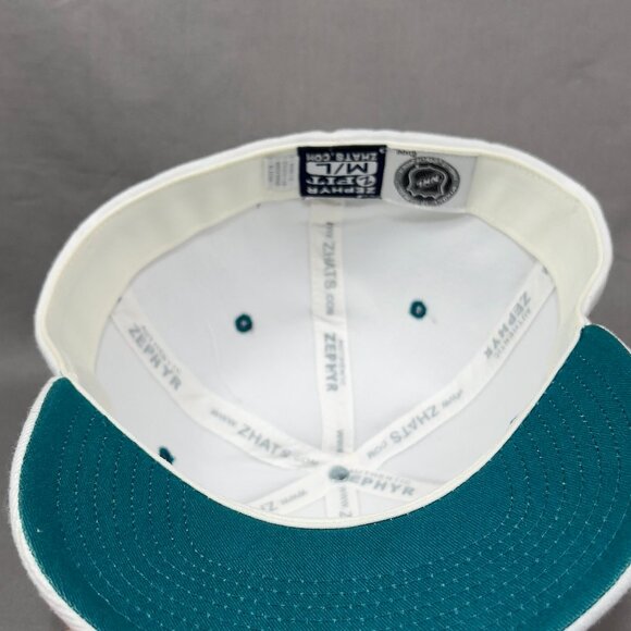 San Jose Sharks NHL Stretch Fit M/L Hat Cap Zephyr White Hockey California Mens - Picture 12 of 13